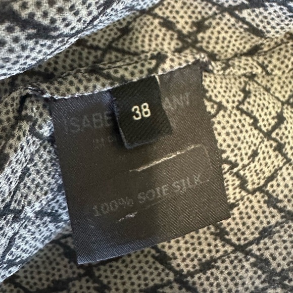 Isabel Marant Adriana Ruffle Printed Georgette Silk Top. Size 38/US 6. - Picture 3 of 6